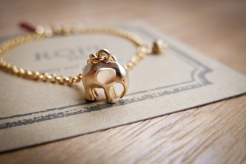 ROPEshop之爱象惜情【小吉象】手链微瑕优惠专区。 - 手链/手环 - 其他金属 金色