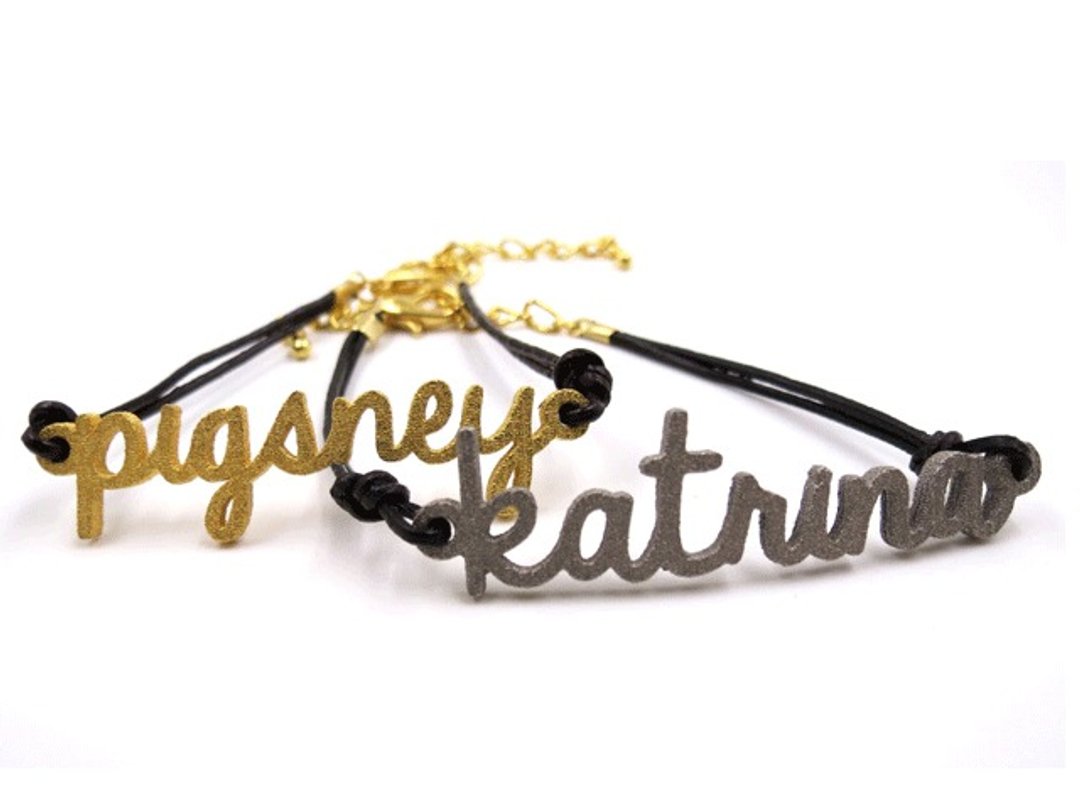 定制化名字手链  - 三维打印 x tête-à-tête - bracelet x 个人化 - 手链/手环 - 其他金属 多色