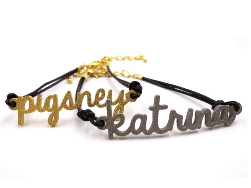 定制化名字手链  - 三维打印 x tête-à-tête - bracelet x 个人化 - 手链/手环 - 其他金属 多色
