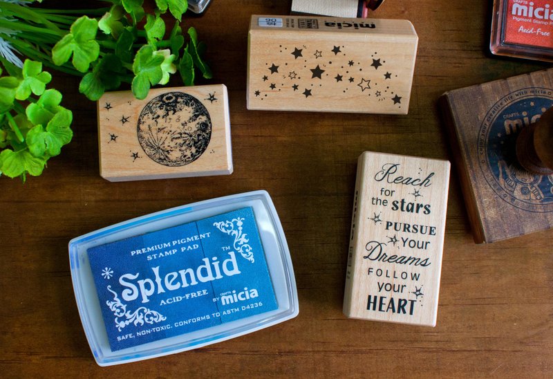 夏夜 晚风下的星空 祝福盖印组 - 印章/印台 - 木头 