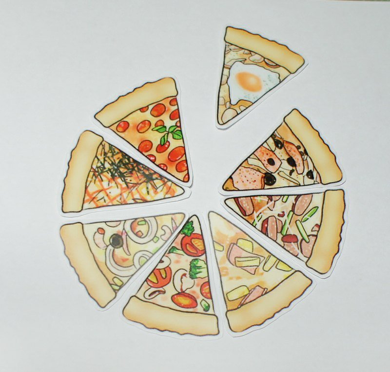 八喜pizza 防水贴纸（小） - 贴纸 - 纸 多色