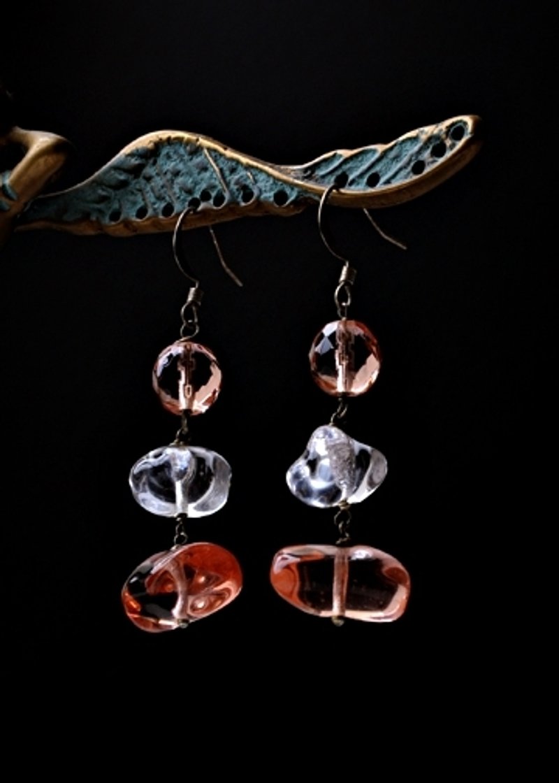 捷克珠银线耳环.饰品. - 耳环/耳夹 - 其他金属 