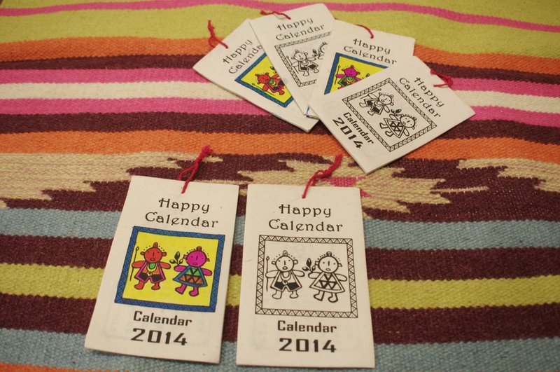 saibaba ethnique // HAPPY CALENDAR 可爱印第安小人日历 - 笔记本/手帐 - 其他材质 白色