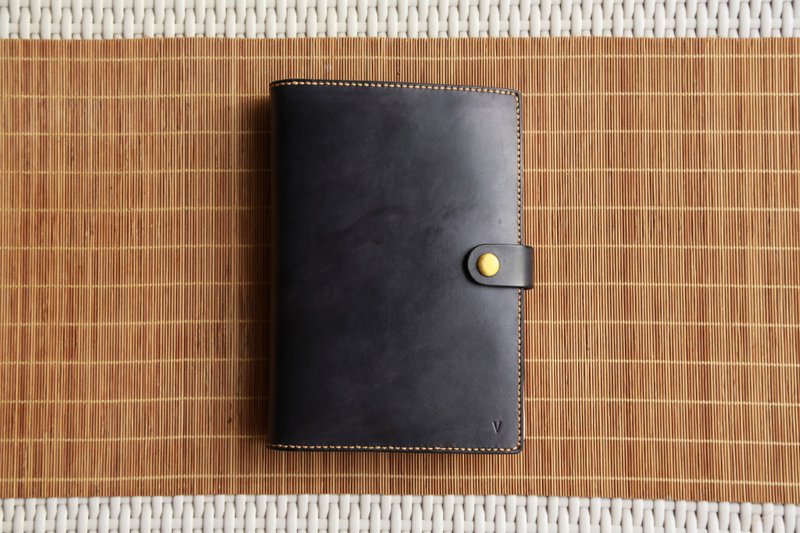 手缝A5真皮笔记薄本书套可定制尺寸 - 笔记本/手帐 - 真皮 