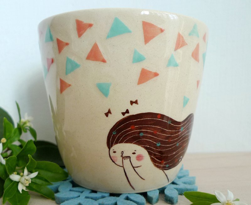 三角恋▲天空 - 咖啡杯/马克杯 - 其他材质 红色