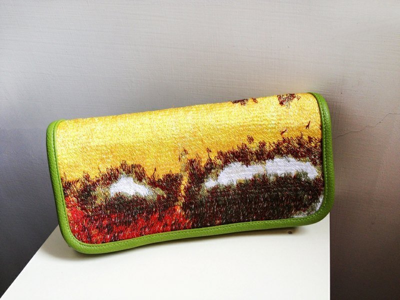 ［织林］羽化蝶影。刺绣晚宴包 - 其他 - 绣线 黄色