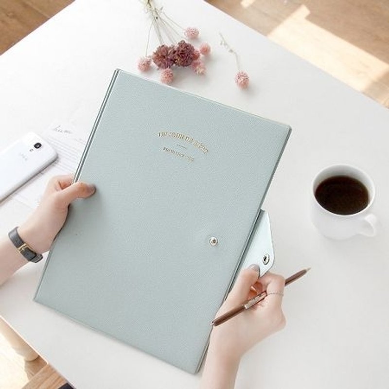 Dessin x Iconic-信箴皮革档案夹-薄荷绿,ICO81739 - 文件夹/资料夹 - 真皮 绿色