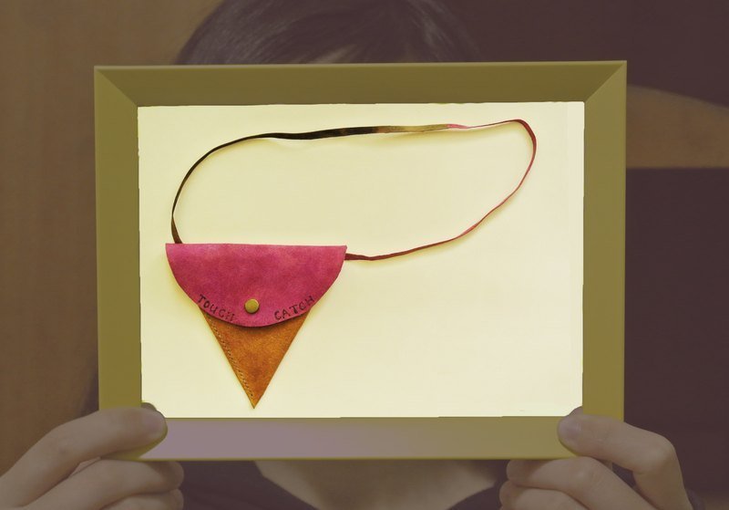 【 大冰淇淋 】大零钱包 卡片包 项炼包 手工 礼物 牛皮 - 皮夹/钱包 - 真皮 咖啡色