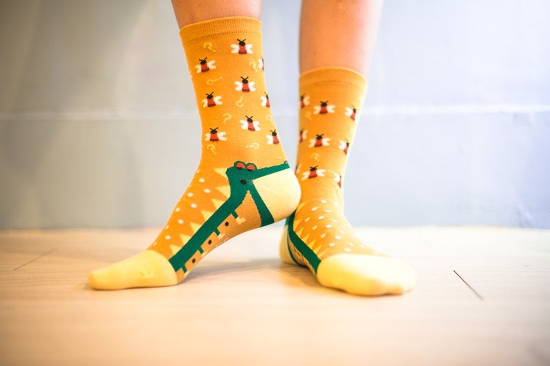 蜜蜂鳄鱼_童话系列_NAKID SOCKS_袜子_短袜/交换礼物 - 袜子 - 其他材质 金色