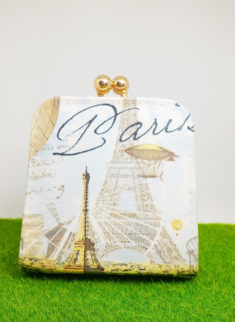 交换圣诞礼物- 天空口金零钱包 - 零钱包 - 真皮 蓝色