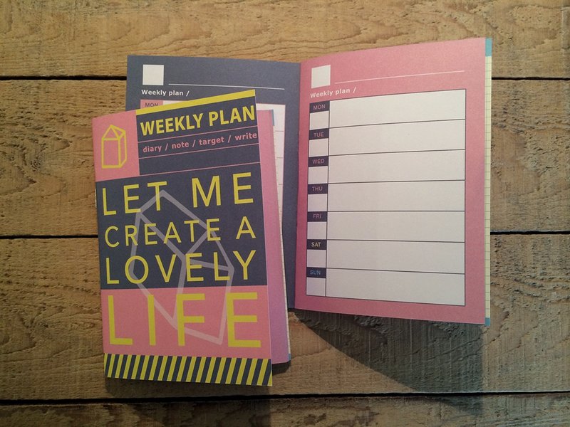 纯净生活 / 周历本 - 年历/台历 - 纸 粉红色