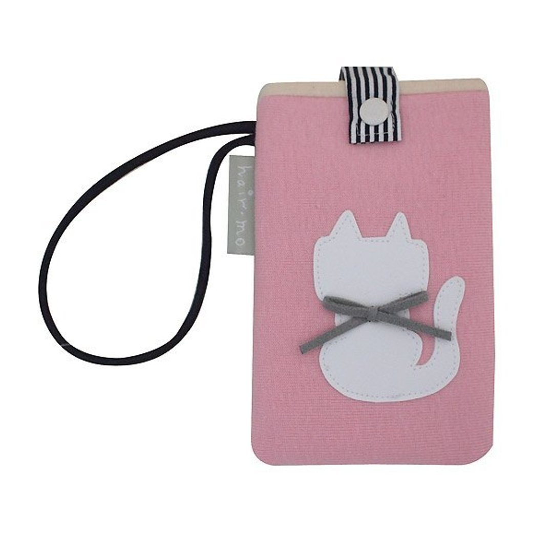 hairmo。坐坐猫手机包 / iPhone包-粉 - 手机壳/手机套 - 其他材质 粉红色