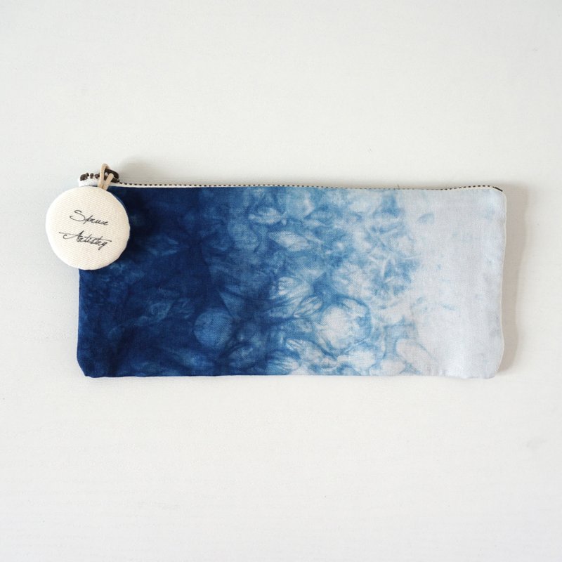 S.A x Sparkle 蓝染闪耀笔袋 - 铅笔盒/笔袋 - 棉．麻 蓝色