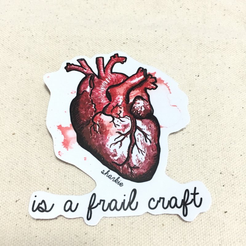 心脏 贴纸 (Heart Sticker) - 贴纸 - 防水材质 红色