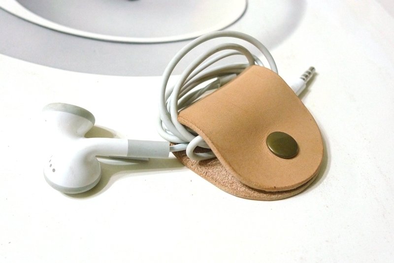 新上架-GREEN STAGE手工皮件-耳机集线器-收纳皮套-原色植鞣革 - 耳机 - 真皮 