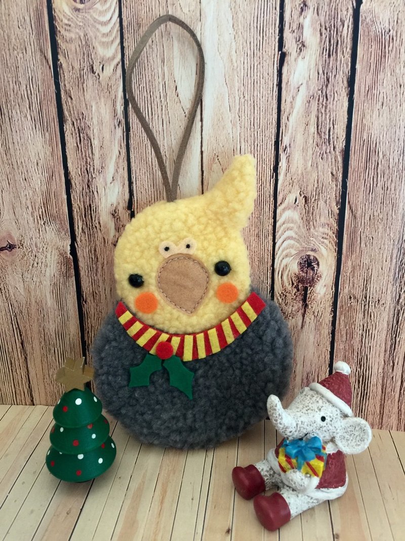 幸福限定。Happiness Only 。圣诞系列。圣诞小玄凤鹦鹉 - 玩偶/公仔 - 其他材质 