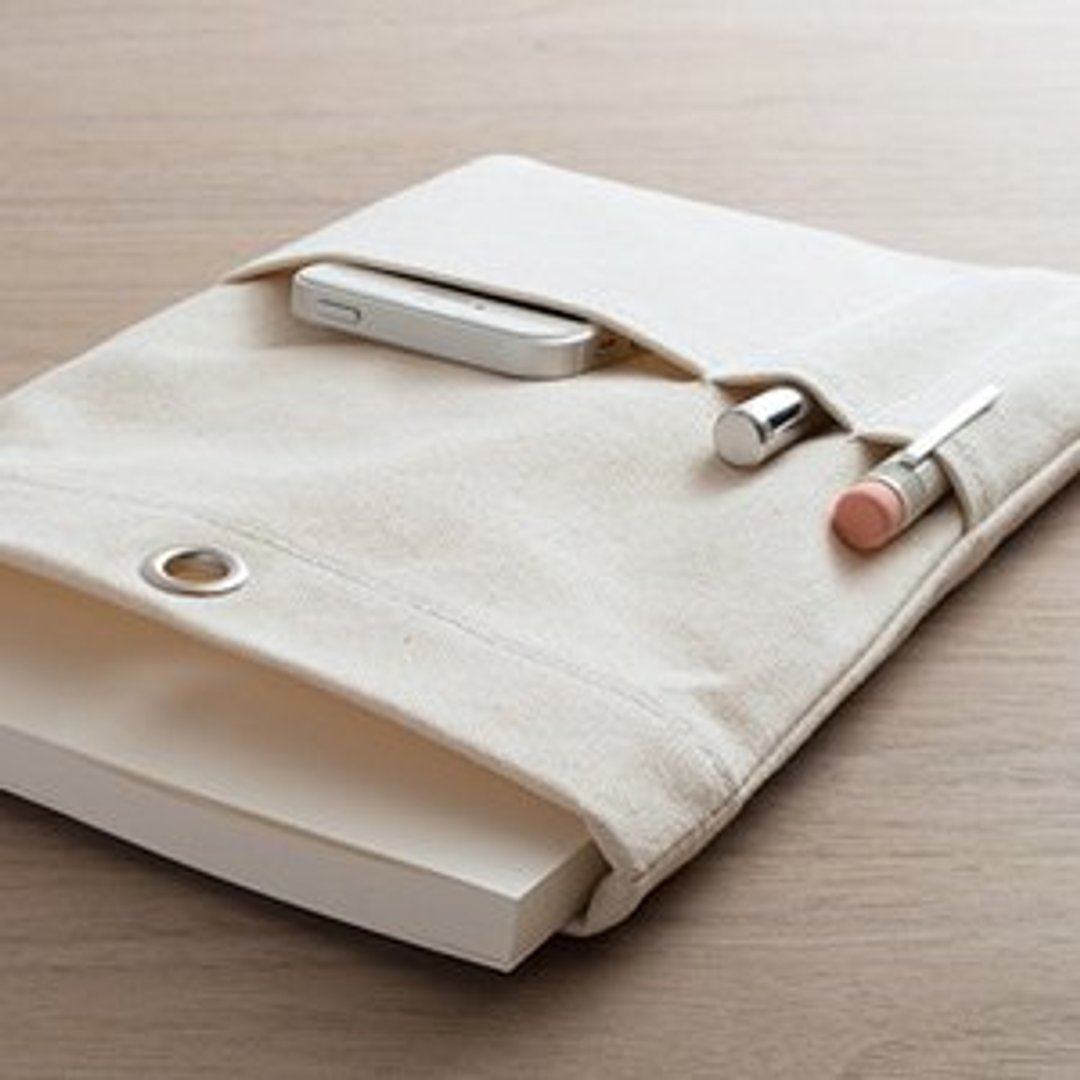 MIDORI MD Notebook5周年-仓敷帆布收纳袋 - 其他 - 其他材质 白色