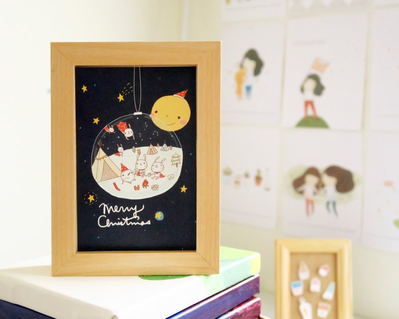 [耶诞节]兔兔超人村 雪地圣诞--圣诞卡 明信片 - 卡片/明信片 - 纸 蓝色