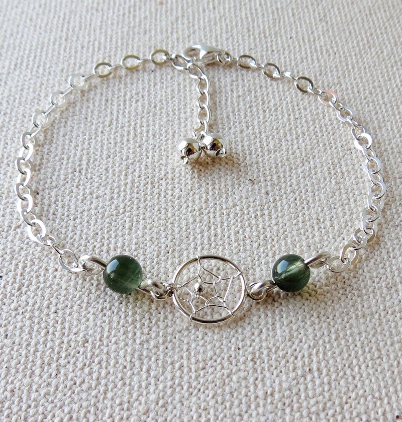 【罂［恋·链］粟】纯银*****时尚"幸运捕梦网"绿发晶手链*****招财~加强运势! - 手链/手环 - 宝石 