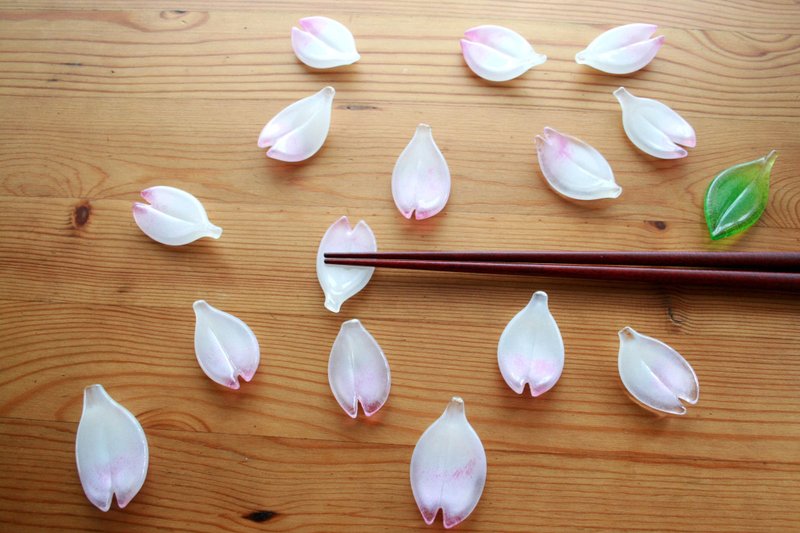 ご予約です。桜の箸置き - 厨房用具 - 玻璃 粉红色