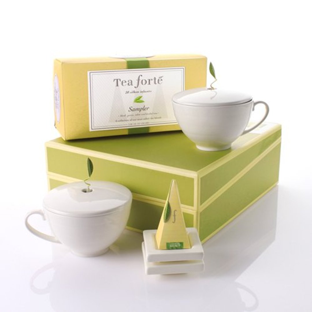 Tea Forte 双人茶品礼盒 TEA DUET GIFT SET - 茶 - 瓷 白色