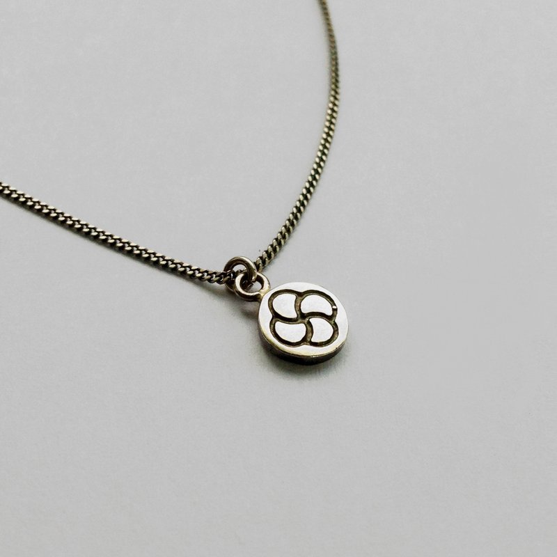 [几何形] 圆华-纯银项链 - 项链 - 其他金属 灰色