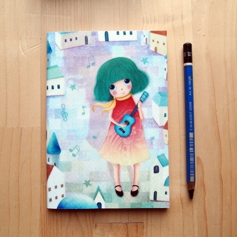 《乌克丽丽女孩》笔记本 - 笔记本/手帐 - 纸 蓝色