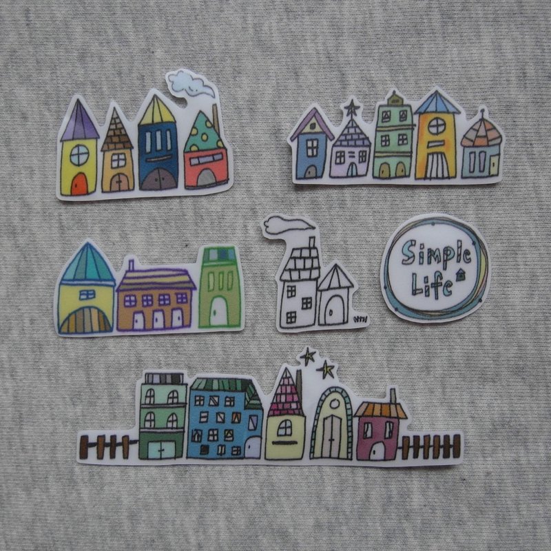 小房子贴纸组 - 贴纸 - 纸 多色