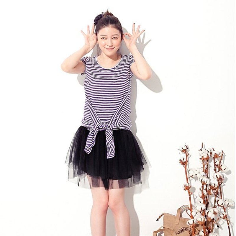 【限时优惠】可爱又个性的翘屁股短黑澎裙 - 裙子 - 其他材质 紫色