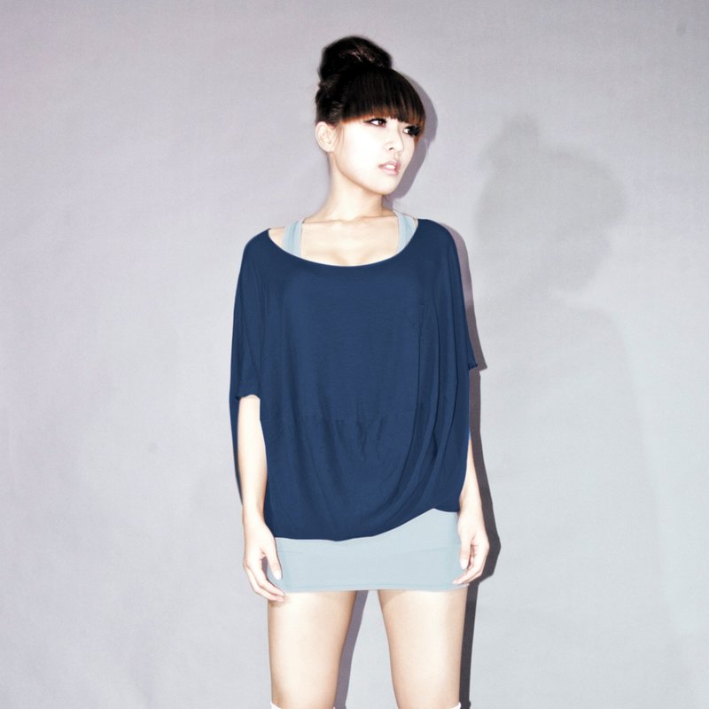 【Top】大圆领五分袖上衣●Circle 圆-设计 x 《两个爸爸》 - 女装 T 恤 - 其他材质 粉红色