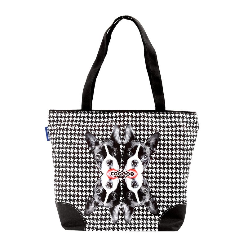 红唇斗犬│托特包 │肩背包│手提包│帆布包│随身包 | 侧背包 | 防泼水两用包 | 妈妈包 - 侧背包/斜挎包 - 防水材质 黑色