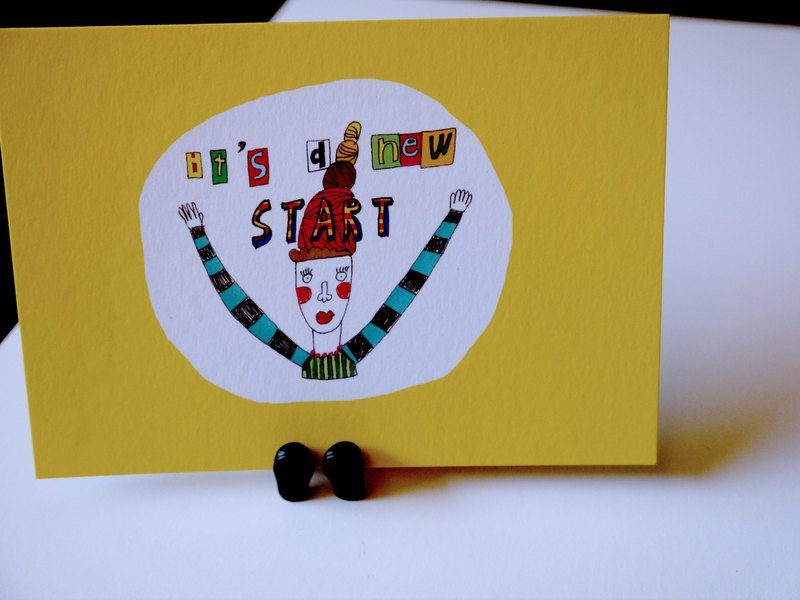 It's A New Start /明信片 - 卡片/明信片 - 纸 黄色