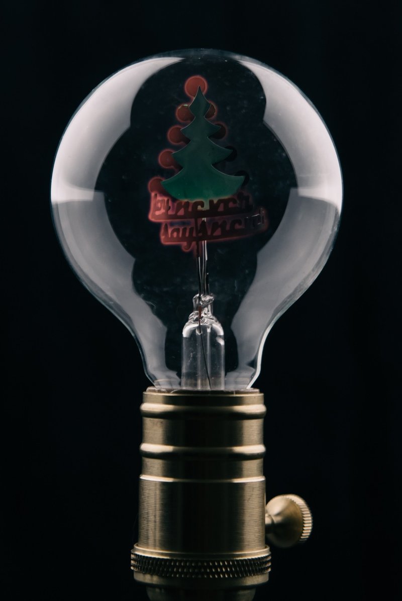 ▍劲空间设计 ▍圣诞树Merry christmas 款-爱迪生复古钨丝灯泡-220V - 灯具/灯饰 - 玻璃 金色