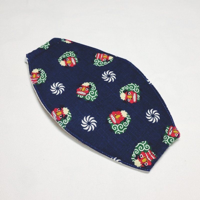 ::浏海树:: 冬季铺棉口罩＿小福神蓝底 - 眼罩 - 其他材质 蓝色