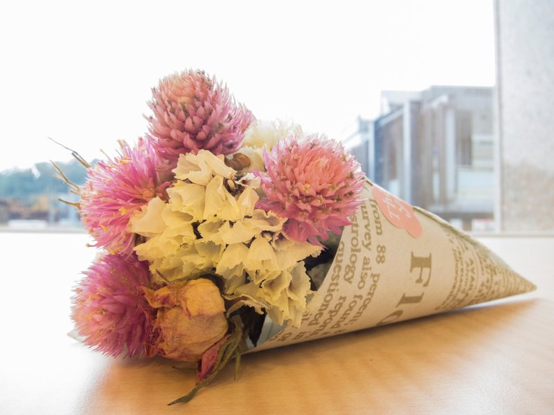 Kinki 手作 淡粉黄迷你甜筒花 - 植栽/盆栽 - 植物．花 