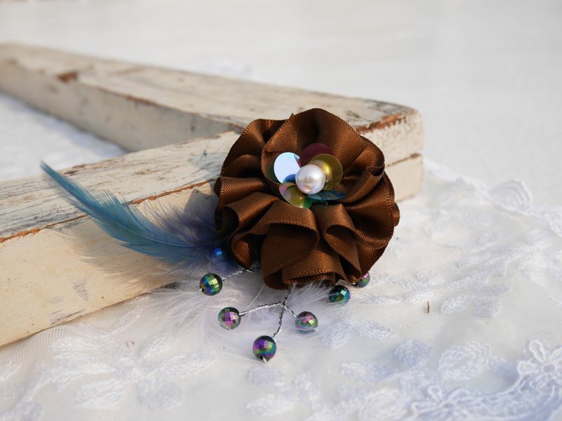 【Qucky】魔幻花园：别针03’ - 胸针 - 其他材质 咖啡色