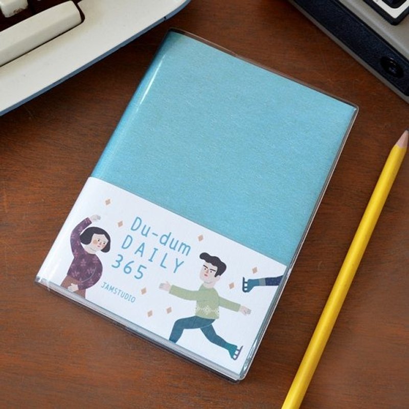 Jamstudio-手帐年历-Du-dum 365万年历手帐(周志)-08溜冰情人,JSD78490 - 年历/台历 - 纸 蓝色