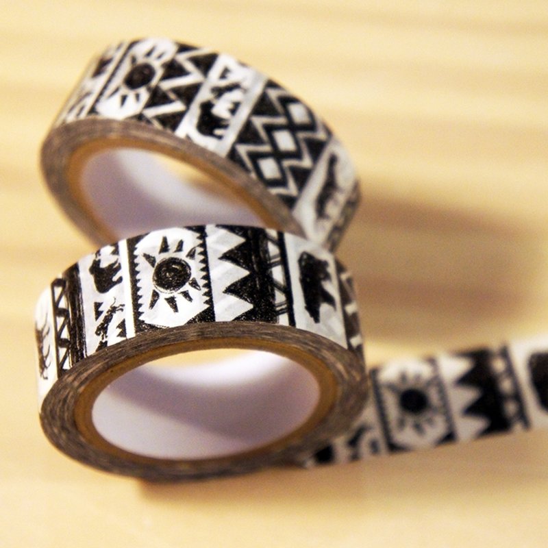 【图腾系列】熊与豹纸胶带 - 纸胶带 - 纸 咖啡色