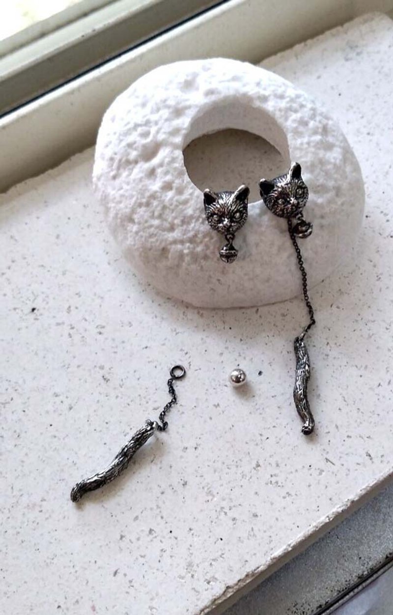 猫咪系列/纯银/定制/ for X绛 - 戒指 - 纯银 蓝色