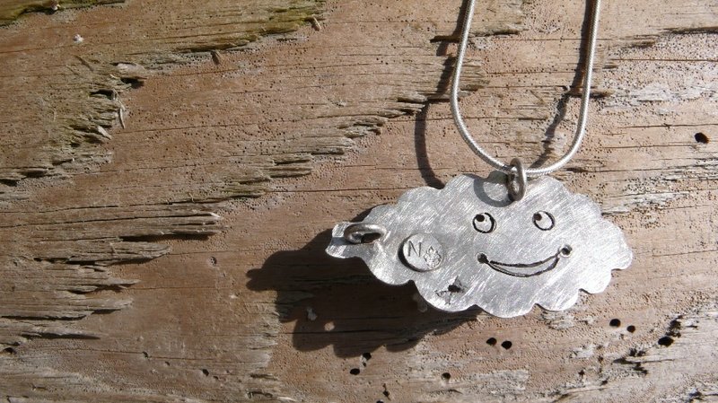 快乐的云朵两用项链---玛瑙 - 项链 - 宝石 白色