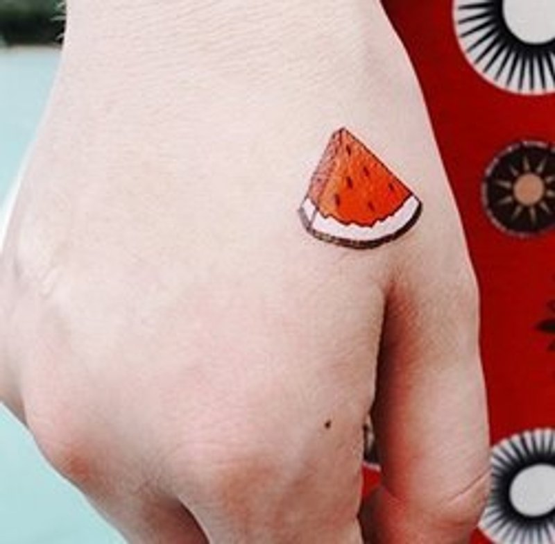 *tattoo* 夏日沁凉刺青贴纸组 1组6个不同款 - 贴纸 - 纸 红色