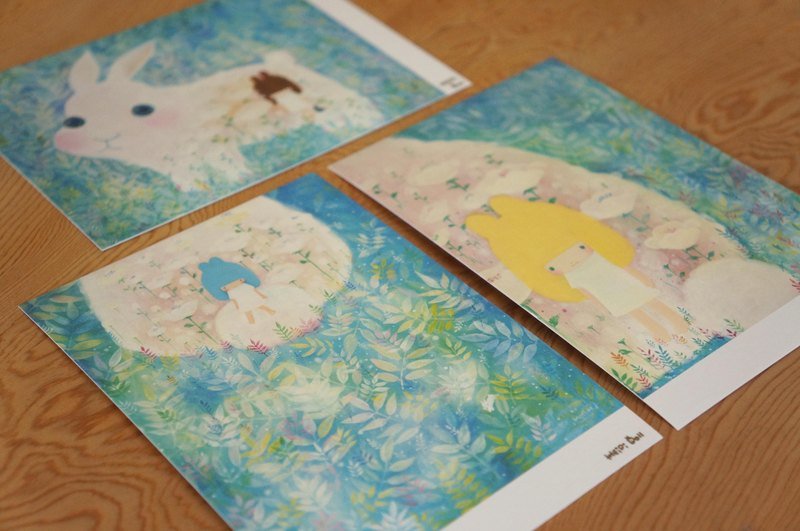 精灵草丛明信片组 - 卡片/明信片 - 纸 