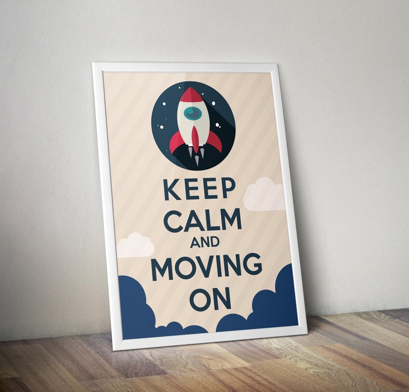 海报_Moving On - 海报/装饰画/版画 - 纸 橘色