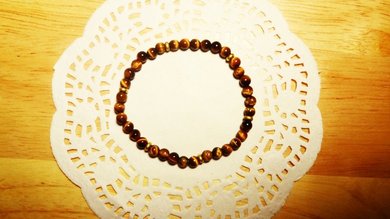 美好时代｜虎眼石x黄铜 手链 - 手链/手环 - 宝石 咖啡色