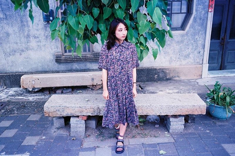 夏夜烟花 - 洋装/连衣裙 - 其他材质 蓝色