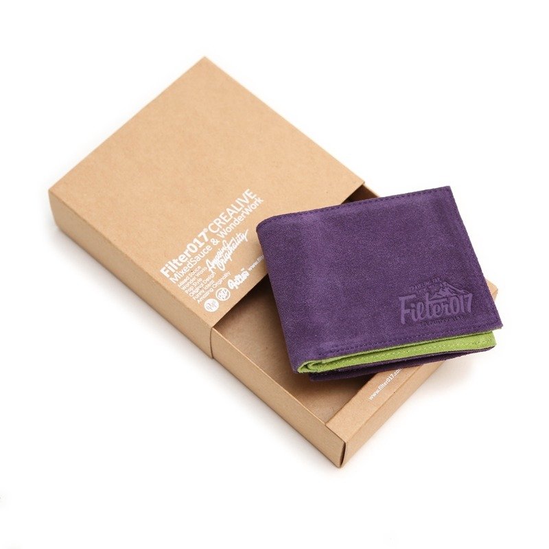 Filter017 Outdoor Logo Suede Wallet 麂皮皮夹 - 皮夹/钱包 - 真皮 多色