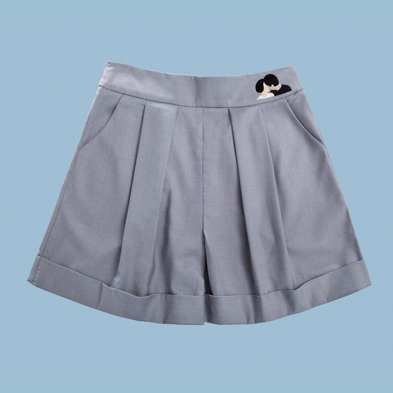 MSKOOK 短裙 阔腿短裤-灰色 - 女装长裤 - 其他材质 灰色