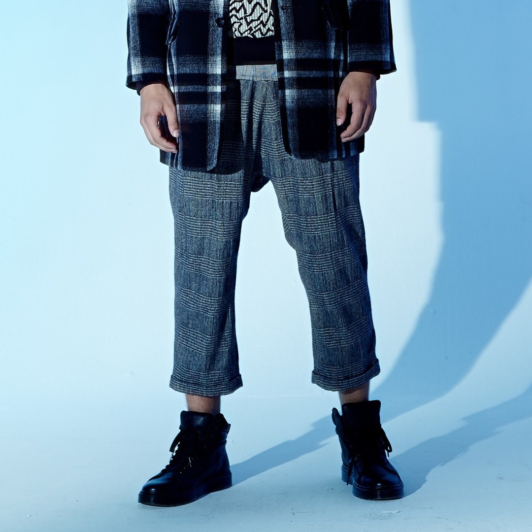 Stone'As 2014 A/W Collection Crops Straights / 八分 低档 宽裤 老爷裤 - 男士长裤 - 其他材质 灰色