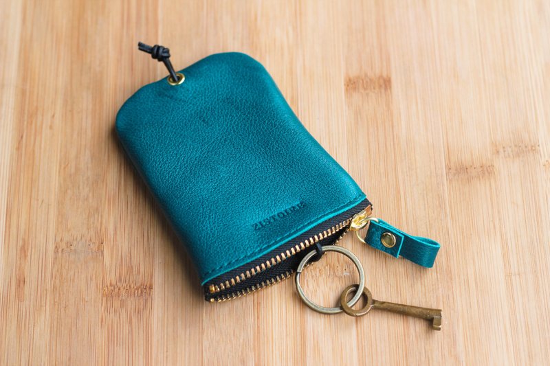 【Keys' Sweet Home / 钥匙包】ZiBAG-031/浓蓝绿 - 钥匙链/钥匙包 - 真皮 