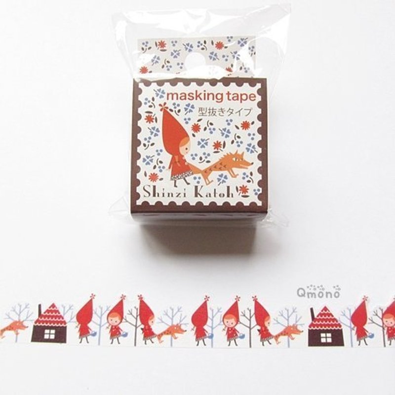 Shinzi Katoh 加藤真治 花边纸胶带(SK-MK-010 Redhood) - 纸胶带 - 纸 红色